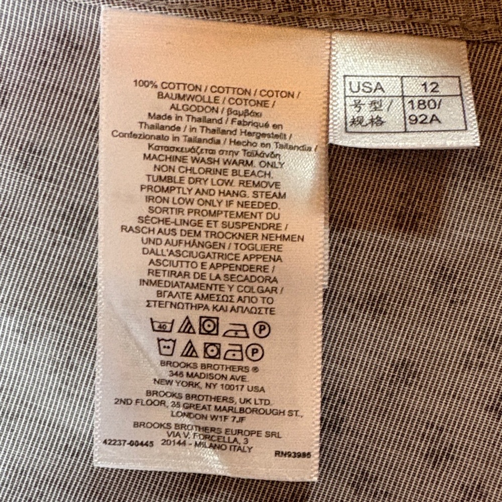 Brooks Brothers Women's Floral Non-Iron 100% Cotton Fitted Dress Shirt size 12 - Picture 8 of 8